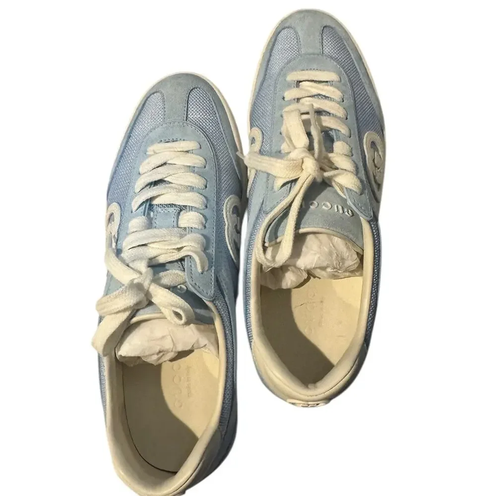 Gucci Interlocking G‎ suede low-top sneakers by Gucci sz 36.5 Box, dustbag